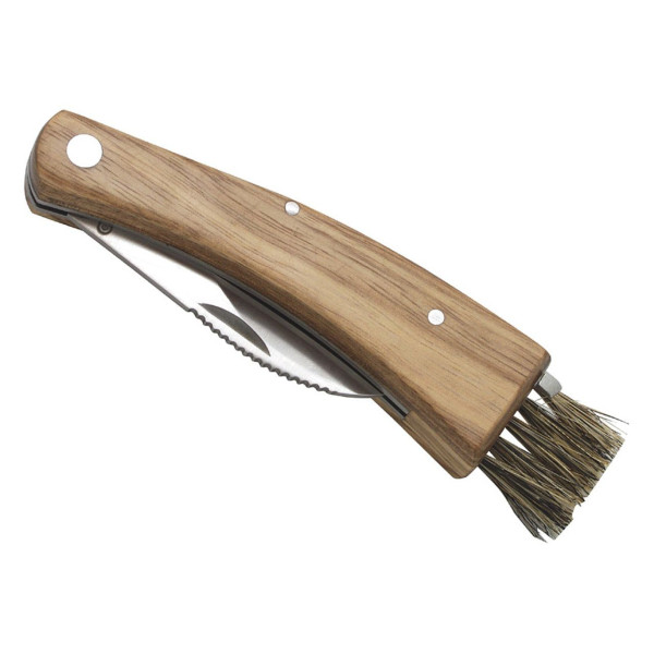 Couteau à champignon personnalisé avec brosse en poil de sanglier