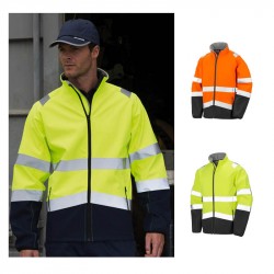 Softshell Haute Visibilité bicolore personnalisée