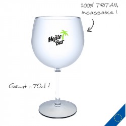 Verre incassable mojito 50cl, réutilisable, personnalisés et lavable.