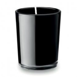 Petite bougie parfumée personnalisée dans verre doré, blanc ou noir