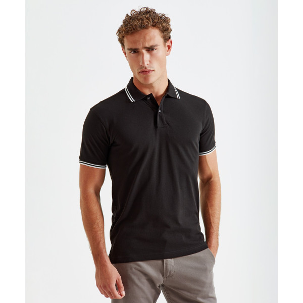 Polo personnalisé "TEAM" avec rayures contrastées