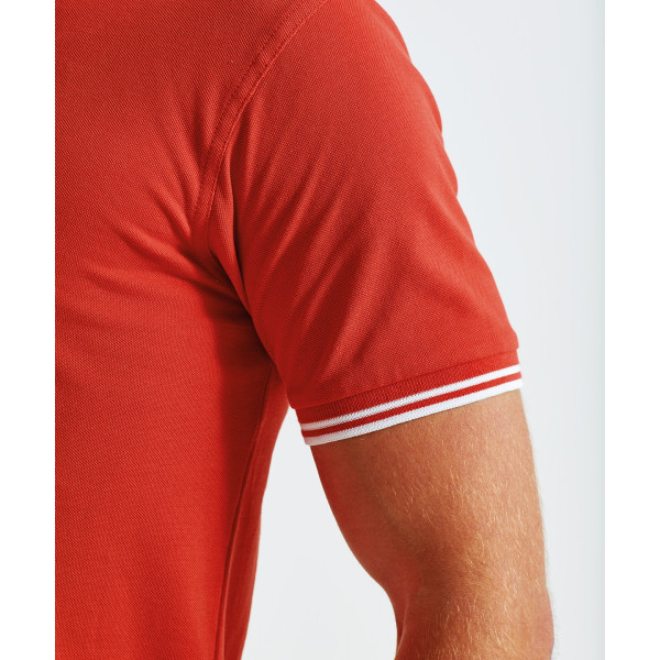 Polo personnalisé "TEAM" avec rayures contrastées