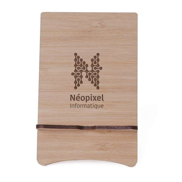 Support téléphone personnalisé en bambou "YAO" fabriqué en France