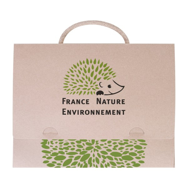 Valisette documents en carton recyclé fabriquée en France "ECOCART"