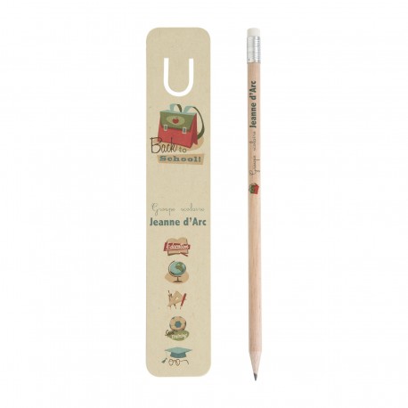 Marque-page écologique avec crayon de bois personnalisé