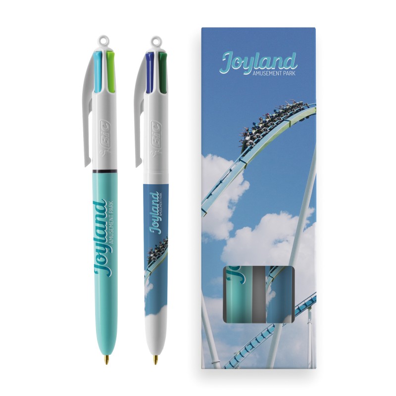 Stylo BIC® 4 Couleurs marquage Digital. Stylo 4 couleurs quadrichromie