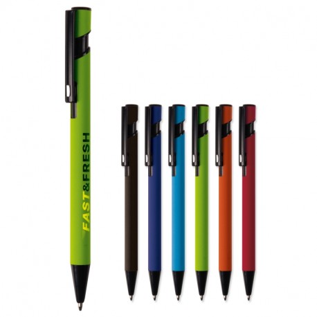 Stylo métal toucher gomme personnalisé