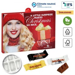 Calendrier de l'avent personnalisé - Chocolats de marques: Lindt, Kinder, Toblerone, Bounty etc