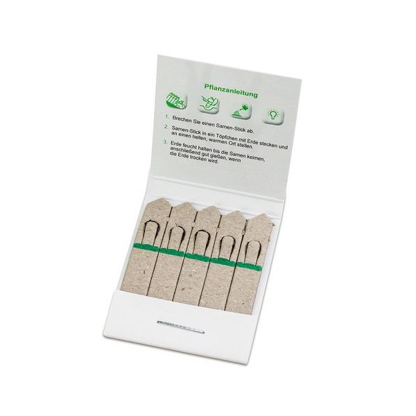 Etui personnalisé 5 allumettes batônnets de graines