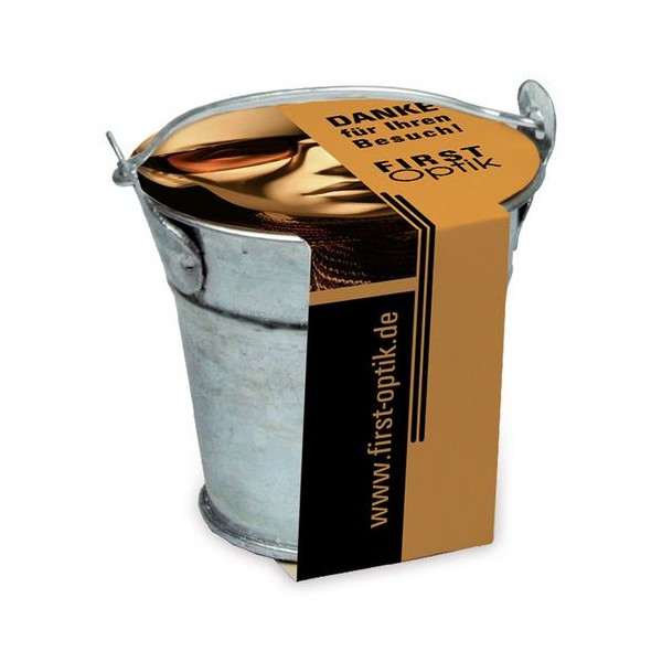 Mini seau en métal personnalisable kite de plantation avec terreau et graines à faire pousser