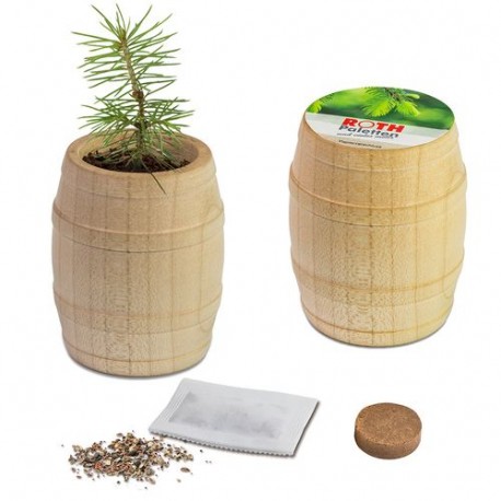 Kit de plantation tonneau en bois personnalisable "TONUS"