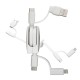 Câble de charge extensible 6 en 1 publicitaire "ZIPY" - REFLECTS REEVES-SNAKE II