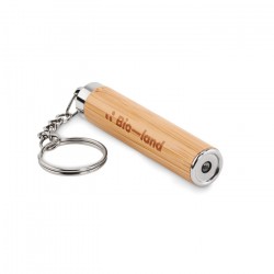 Lampe de poche porte-clés personnalisée en bambou "BAO"