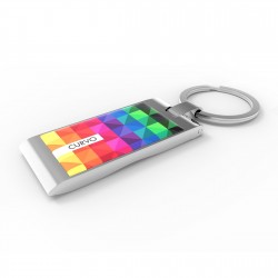 Porte-clés rectangle en métal  personnalisé
