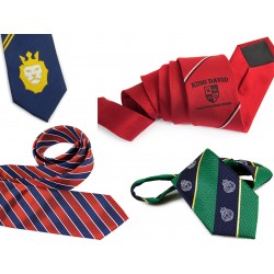 Cravate sur-mesure personnalisée pour uniforme scolaire