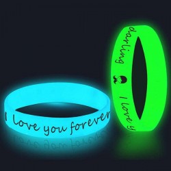 Bracelet phosphorescent en silicone personnalisable