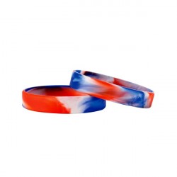 Bracelet marbré multicolore de Cadeauweb en silicone personnalisable