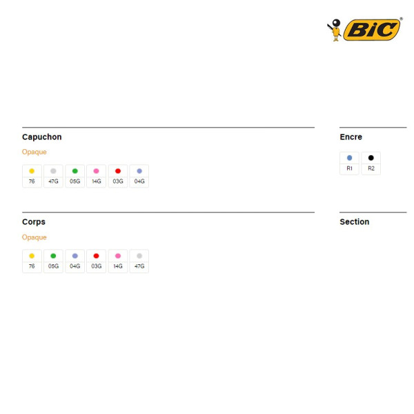 Stylo BIC Super Clip glacé Advance