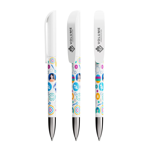 Stylo BIC SUPER CLIP ADVANCE avec embout métalique chromé argenté