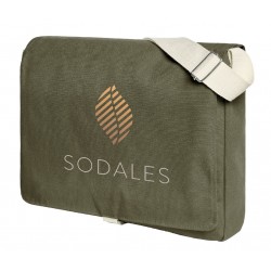 Sac bandoulière personnalisé en coton avec passant pour valise "LAGO"