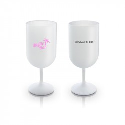 Verre à pied en plastique réutilisable