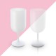Verre à pied en plastique réutilisable