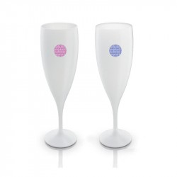 Flûte à champagne plastique réutilisable personnalisée