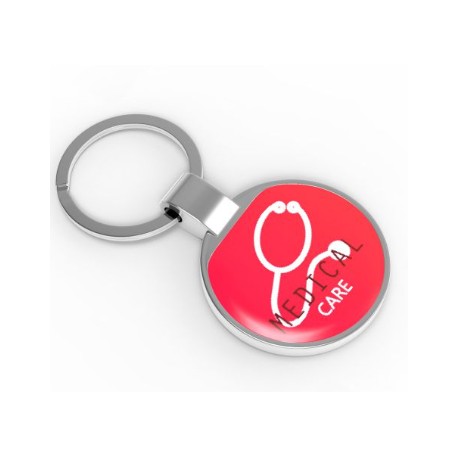 Porte-clés rond en métal  personnalisé