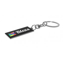 Porte-clé personnalisé métal rectangle