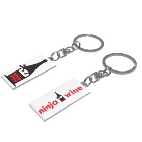 Porte-clé personnalisé métal rectangle