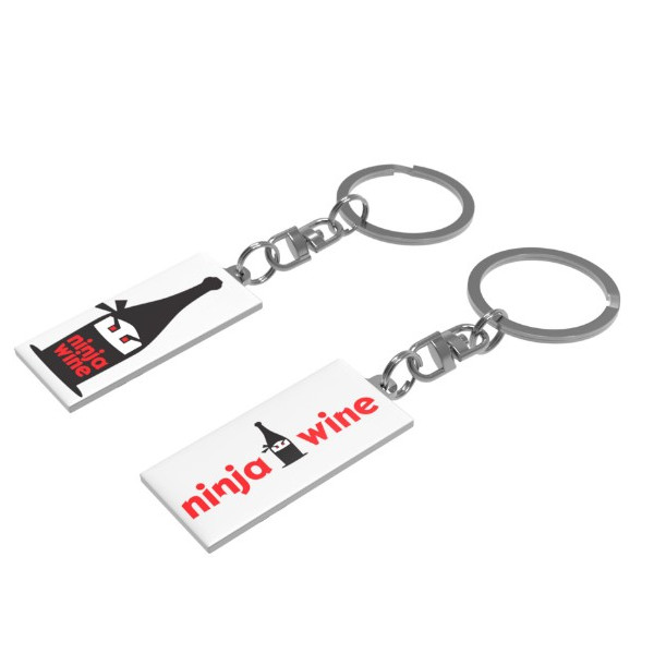 Porte-clé personnalisé métal rectangle