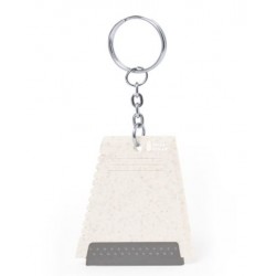 Grattoir personnalisé avec anneau de porte-clé en canne à blé