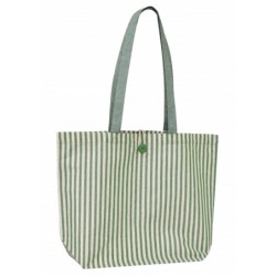 Sac de shopping rayé avec bouton " KNOP" personnalisé