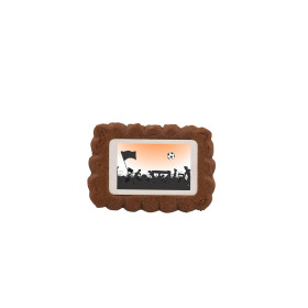 Biscuit imprimé au caramel ou au chocolat