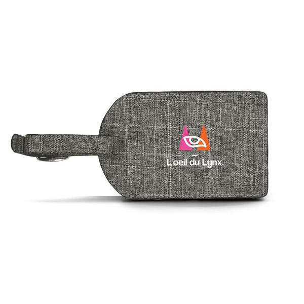 Etiquette de valise personnalisée "VASKA" en polyester tissé