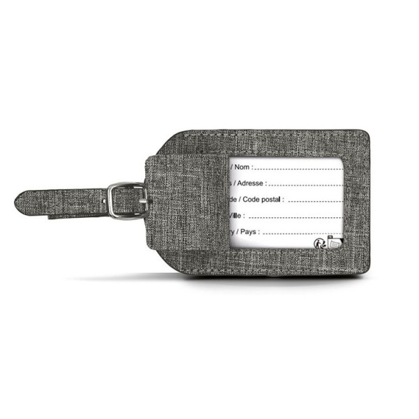 Etiquette de valise personnalisée "VASKA" en polyester tissé