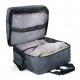 Valise cabine gris chinée en polyester 600D personnalisée "HARMA"