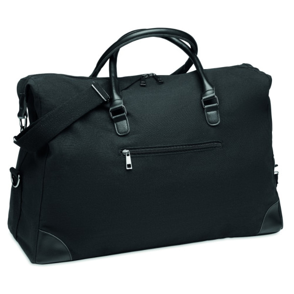 Sac de voyage noir "HEMTI" en toile 340 gr personnalisé