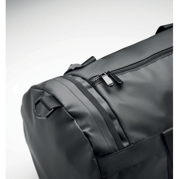 Sac de sport "MUOVI" en tarpaulin noir personnalisable