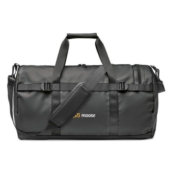 Sac de sport "MUOVI" en tarpaulin noir personnalisable