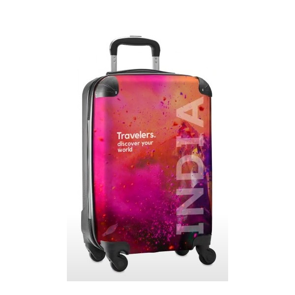 Valise cabine trolley personnalisable "KINTA" avec fermeture à combinaison