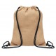 Sac à dos personnalisé "LUONTA" en jute avec cordons blancs ou noirs