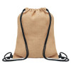 Sac à dos personnalisé "LUONTA" en jute avec cordons blancs ou noirs