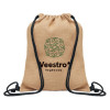 Sac à dos personnalisé "LUONTA" en jute avec cordons blancs ou noirs