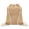 Sac à dos personnalisé "LUONTA" en jute avec cordons blancs ou noirs