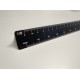 Règle cutch noir à bord plat triangulaire en aluminium