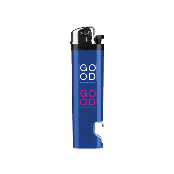 Briquet ouvre-bouteille personnalisé "GO" avec décapsuleur