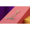 Cable USB 4 en 1 personnalisable en fibre de blé et bambou