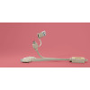 Cable USB 4 en 1 personnalisable en fibre de blé et bambou