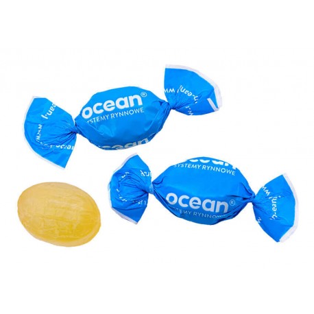 Bonbons à la menther en papillote compostable personnalisés